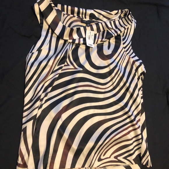 The Limited Sleeveless Zebra Striped Blouse SZ XS - Picture 5 of 6